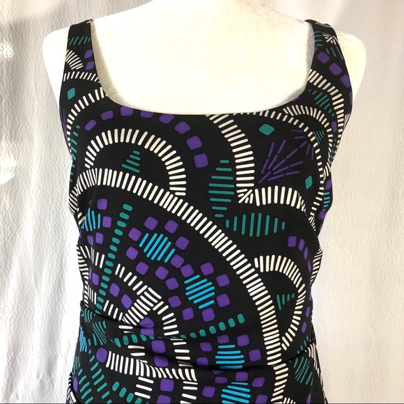 Nicole Miller Sleeveless Silk/Spandex Print Dress - Picture 2 of 8